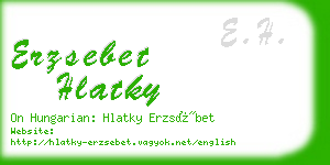 erzsebet hlatky business card